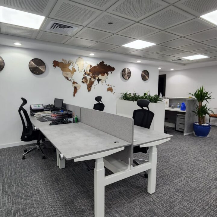 office employee working area